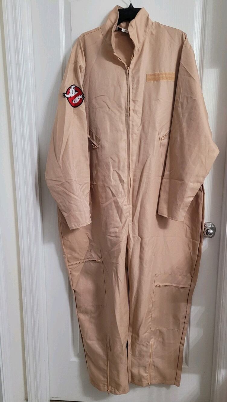 Ghostbusters Cosplay Costume Mens Jumpsuit w/4 name patches & backpack 3XL